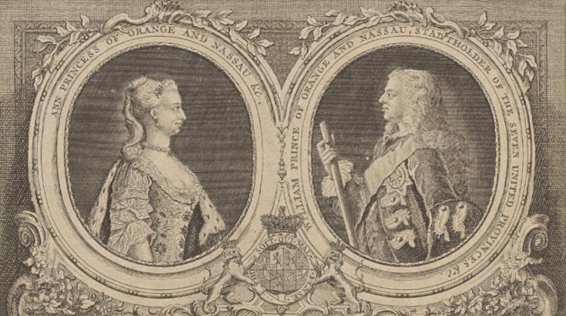 アン（左）：オラニエ公ウィレム4世（右）