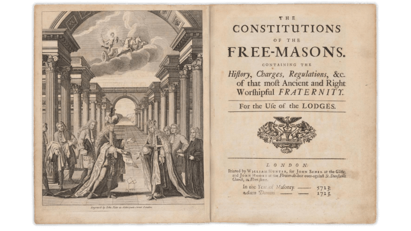 『The Constitutions of the Free Masons』1723年