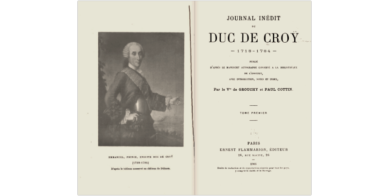 Journal inédit du duc de Croÿ