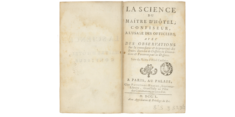 『La science du maître d'hôtel confiseur』