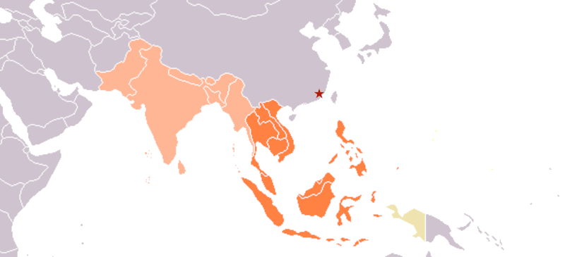 東インド地図