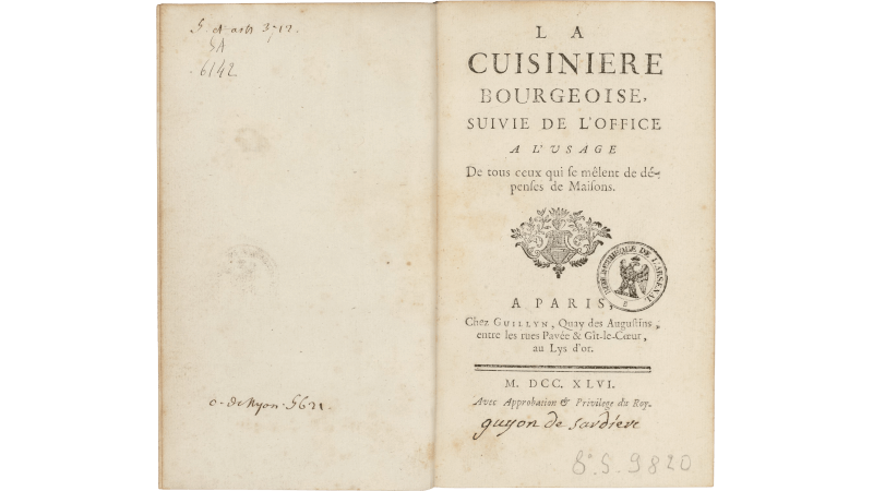La Cuisinière Bourgeoise：ブルジョワの女料理人