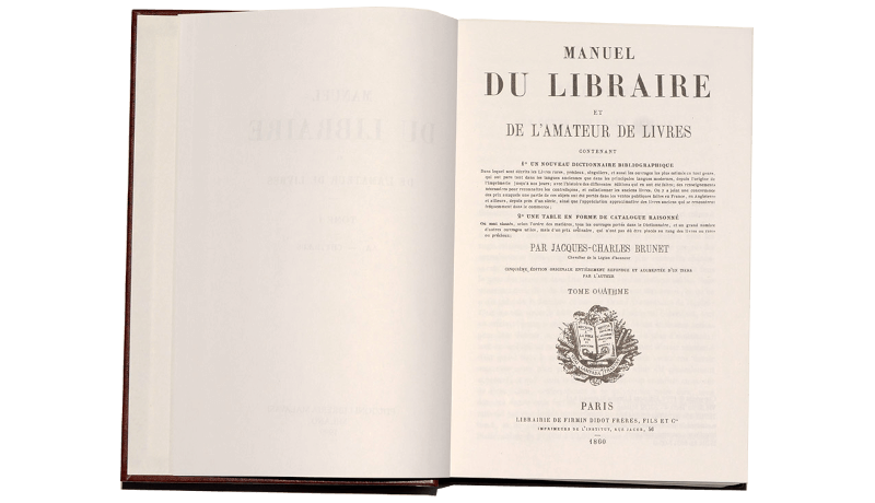 『Manuel du libraire et de l'amateur de livres』